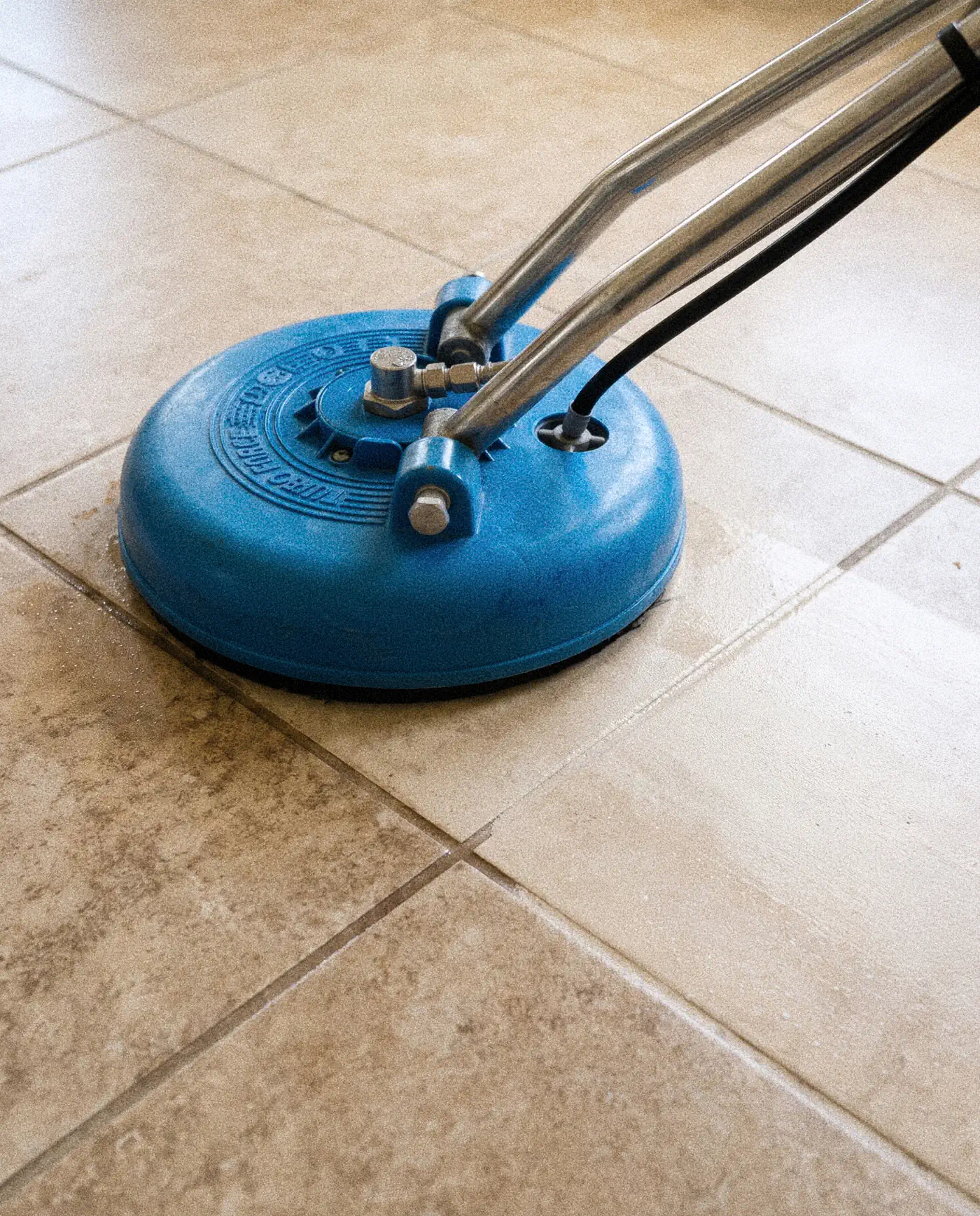Clean tile floor with bright grout lines after professional cleaning in Tampa